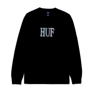 90s Inspired HUF Embroidered Long Sleeve Tee | Mens Medium
